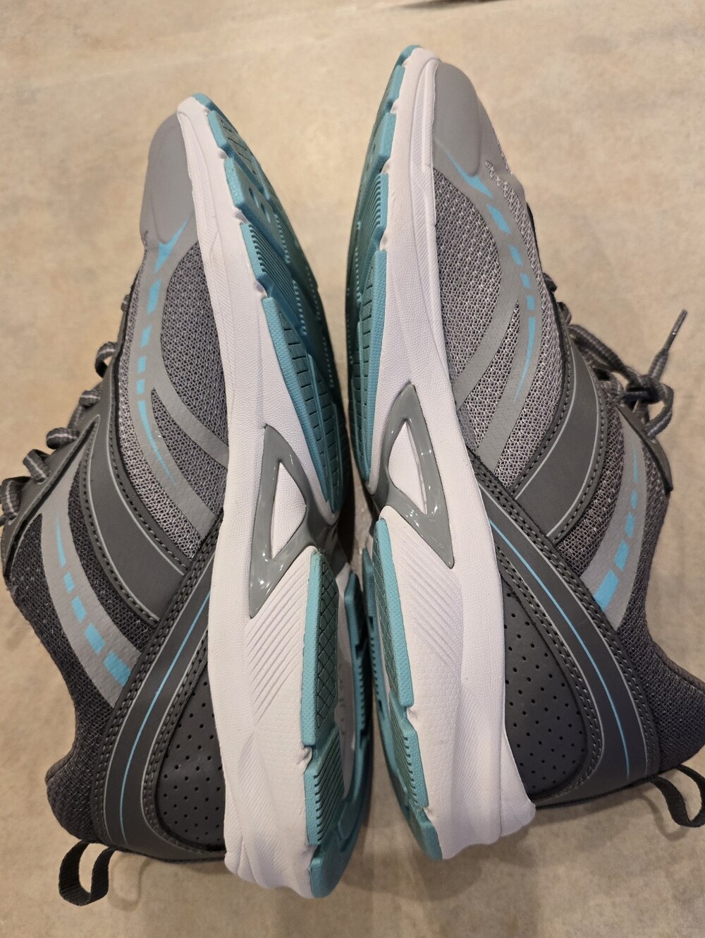 Ryka Women's Sky Walk 2 Sneakers in Gray and Teal - Picture 3 of 6